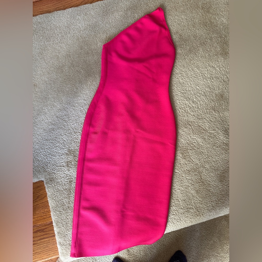 BB Chic Backless Hot Pink Dress Bandage Bodycon Bella Barnett NWT  Nightlife Mob - Picture 2 of 2